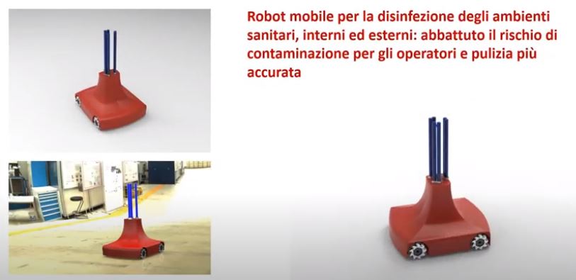 robot per la disinfezione degli ambienti